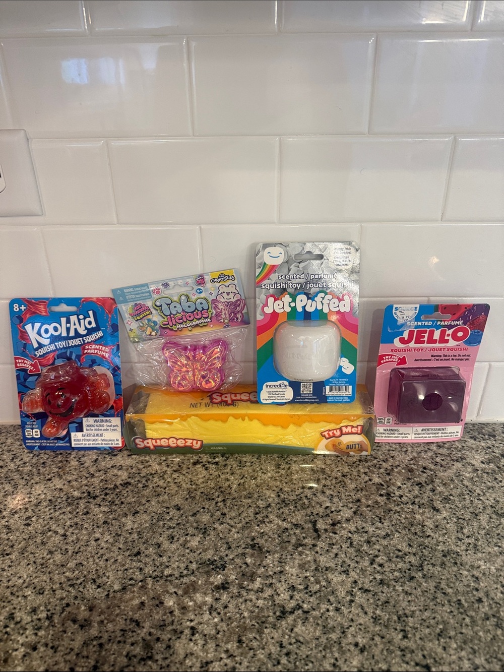 Assorted Squishy Toy Lot - 5 squishies total